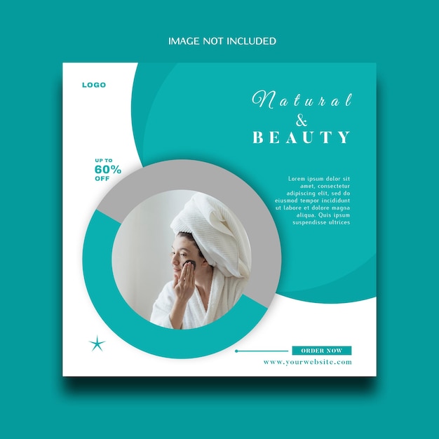 Modello di poster per la cura della bellezza naturale