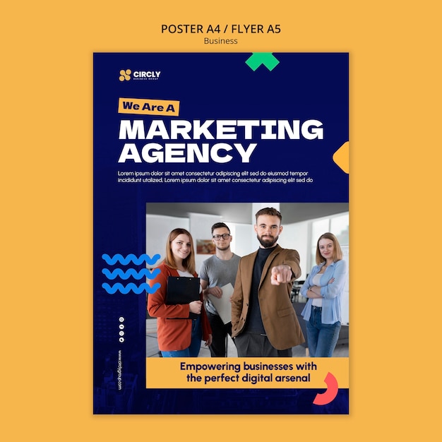 Modello di poster verticale per attività professionali