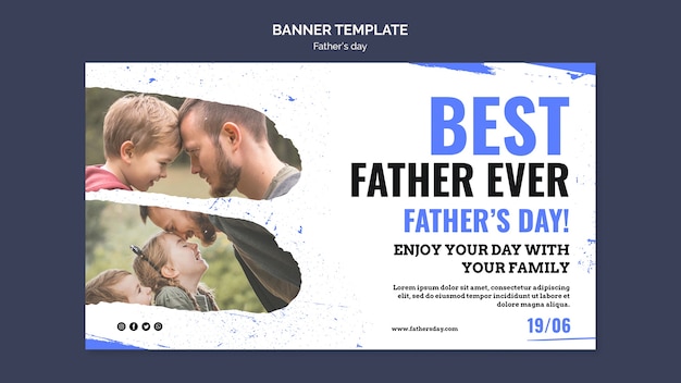 Modello di progettazione banner festa del papà