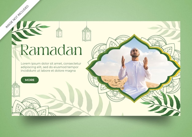 Modello di progettazione banner Ramadan