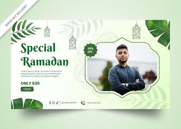 Modello di progettazione banner Ramadan