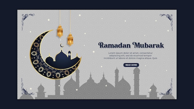 Modello di progettazione banner Ramadhan o post sui social media