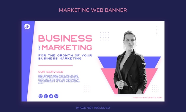 Modello di progettazione banner web di marketing