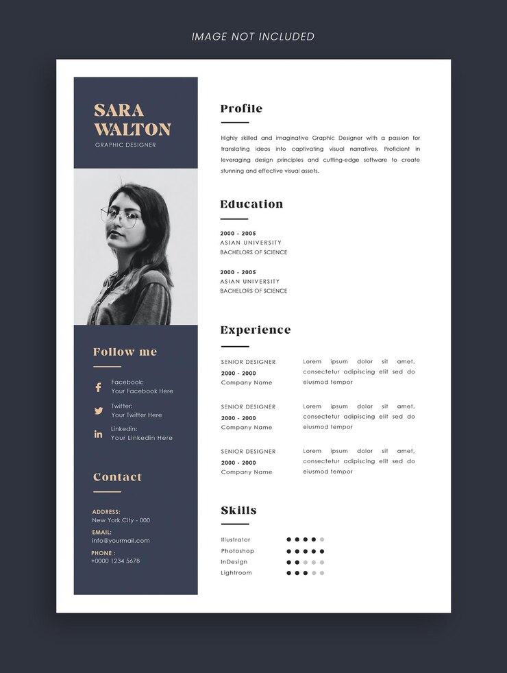 PSD modello di progettazione curriculum elegante psd