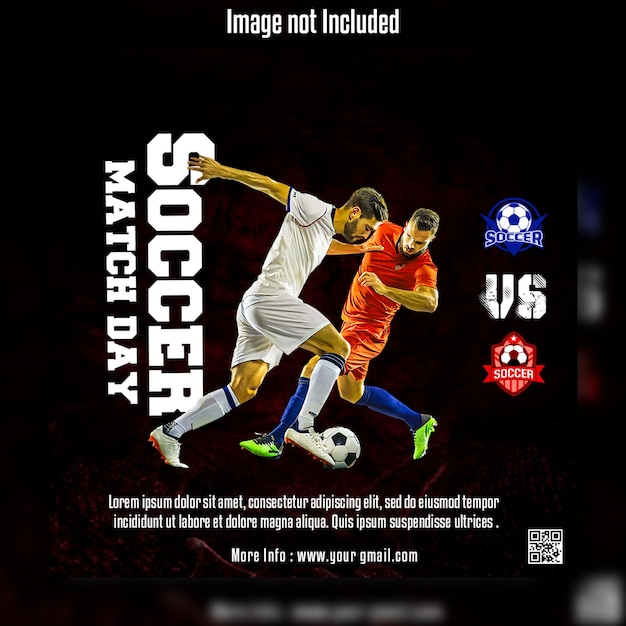 Modello di progettazione del banner del gioco di calcio