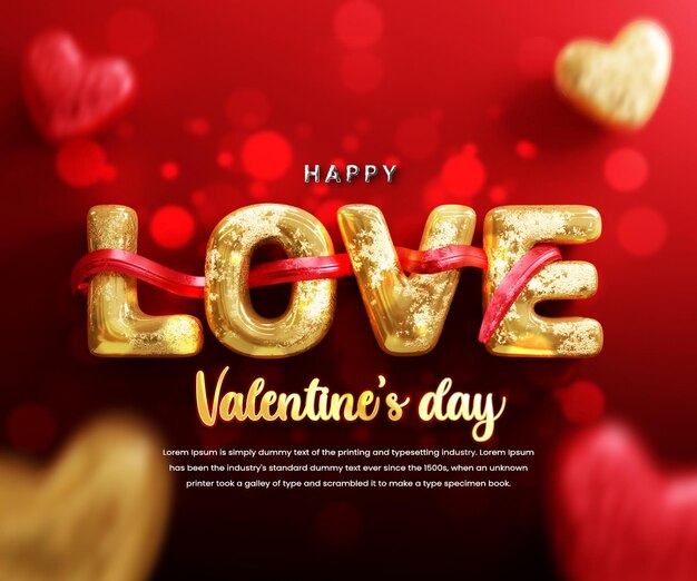 modello di progettazione del fondo dell'insegna di celebrazione di san valentino o post sui social media di san valentino