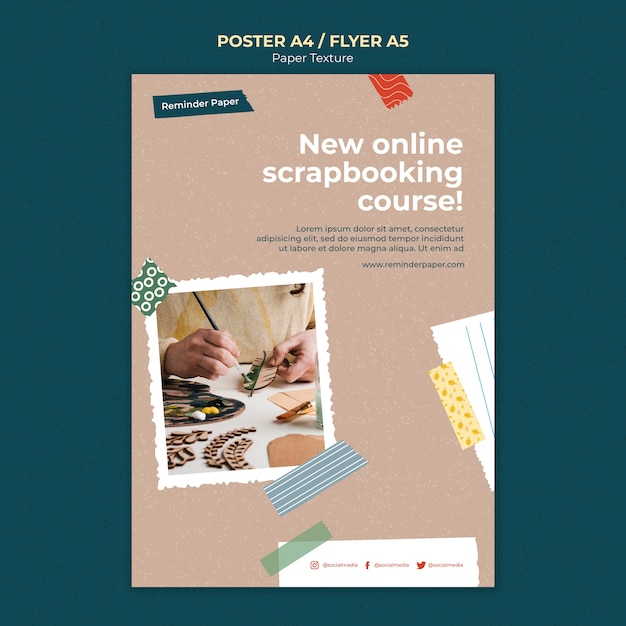 Modello di progettazione del poster della trama della carta