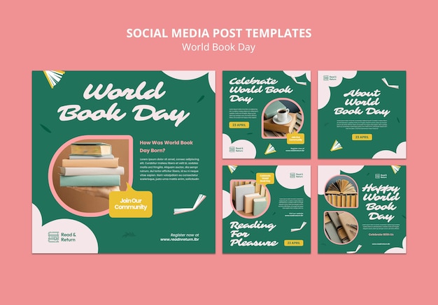 Modello di progettazione della giornata mondiale del libro