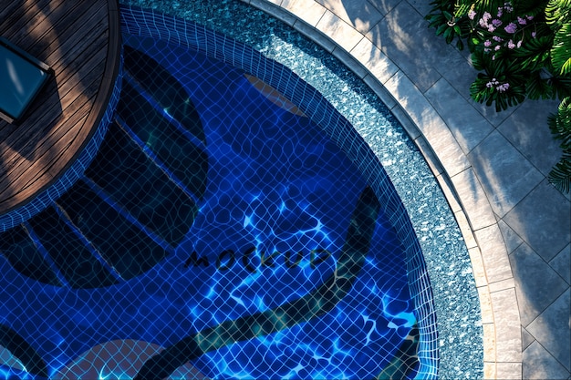 Modello di progettazione della piscina vista dall'alto