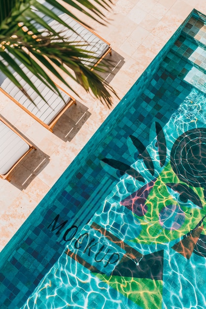 Modello di progettazione della piscina vista dall'alto