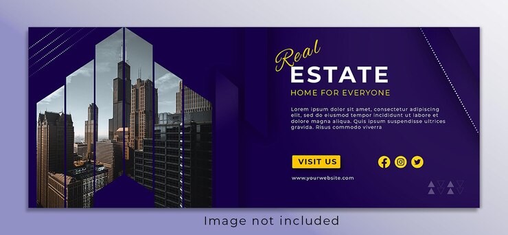 PSD modello di progettazione di banner immobiliari psd