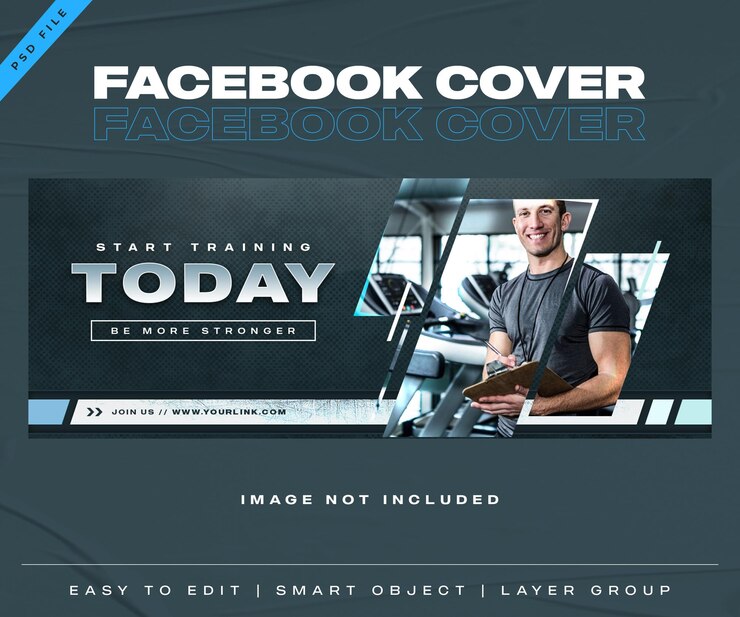 modello di progettazione di copertina di facebook per palestra