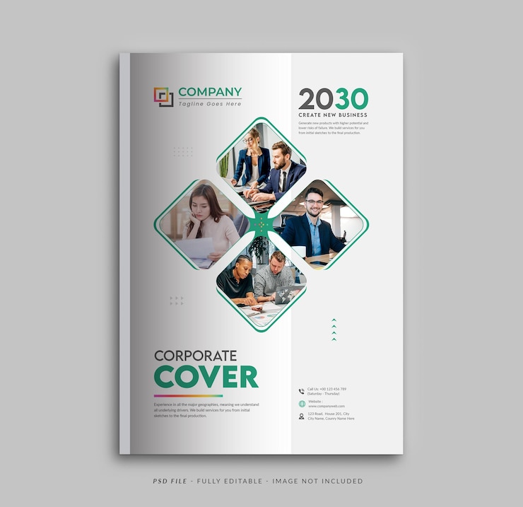 PSD modello di progettazione di copertine di libri aziendali e aziendali