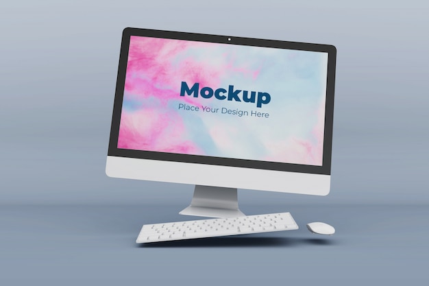 Modello di progettazione di mockup di computer mobile