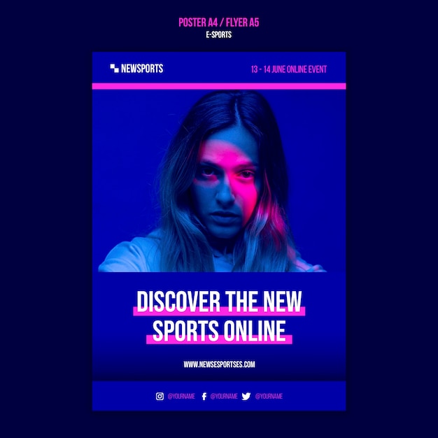 Modello di progettazione di poster di e-sport