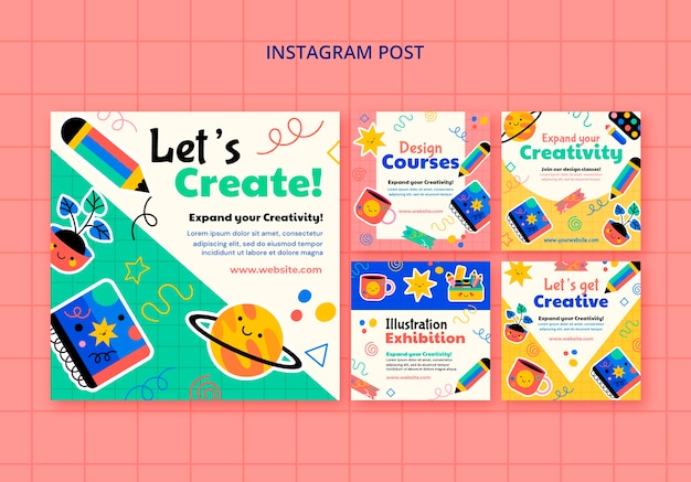 Modello di progettazione grafica design piatto
