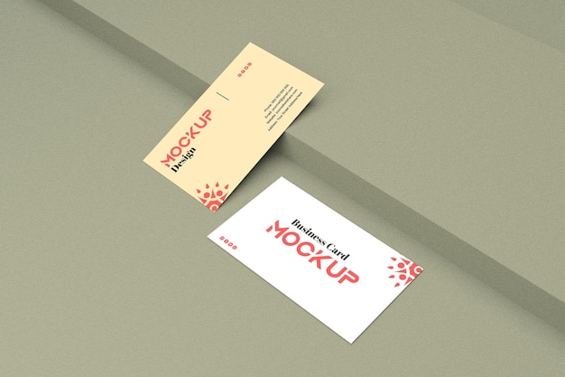 Modello di progettazione mockup biglietto da visita minimo per il tuo marchio