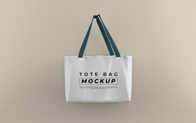 Modello di progettazione mockup borsa tote bianca