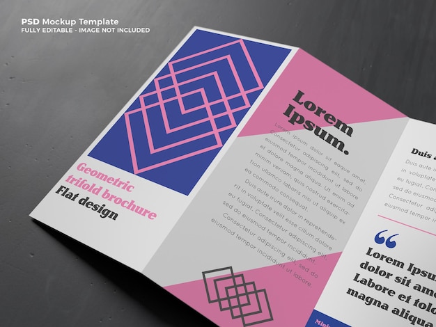 Modello di progettazione mockup brochure a tre ante