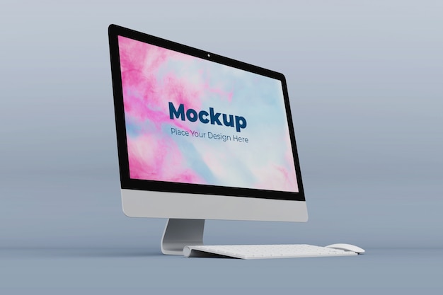 Modello di progettazione mockup schermo desktop realistico