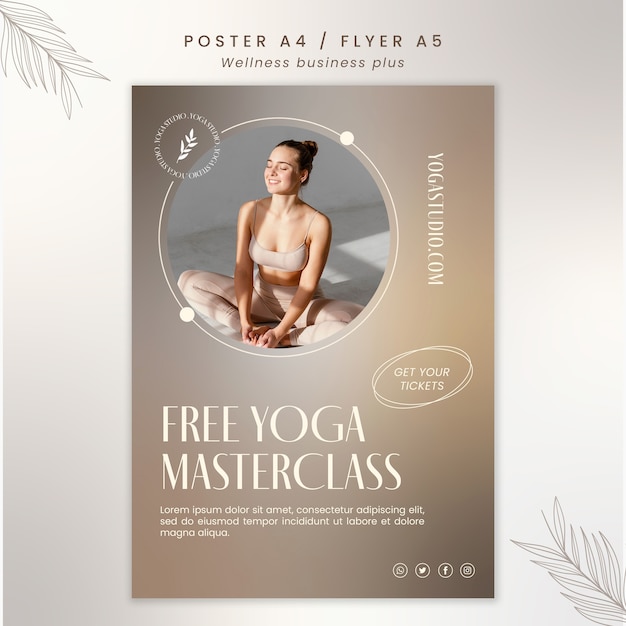 Modello di progettazione yoga sfumato