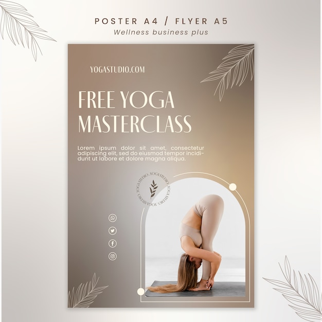 Modello di progettazione yoga sfumato