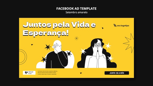 Modello di promozione sui social media per la campagna di sensibilizzazione sulla prevenzione del suicidio in Brasile