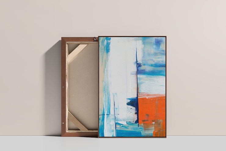 PSD modello di quadri di pittura su tela