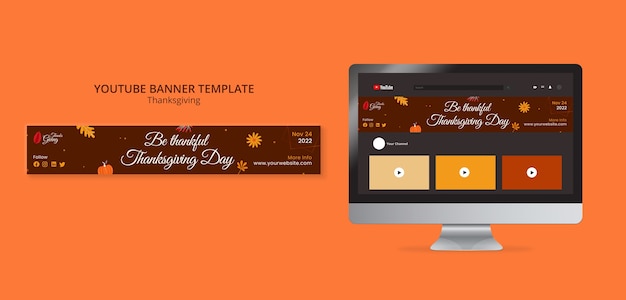 Modello di ringraziamento design piatto