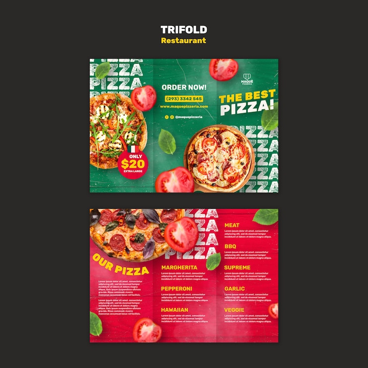 PSD modello di ristorante di cibo delizioso