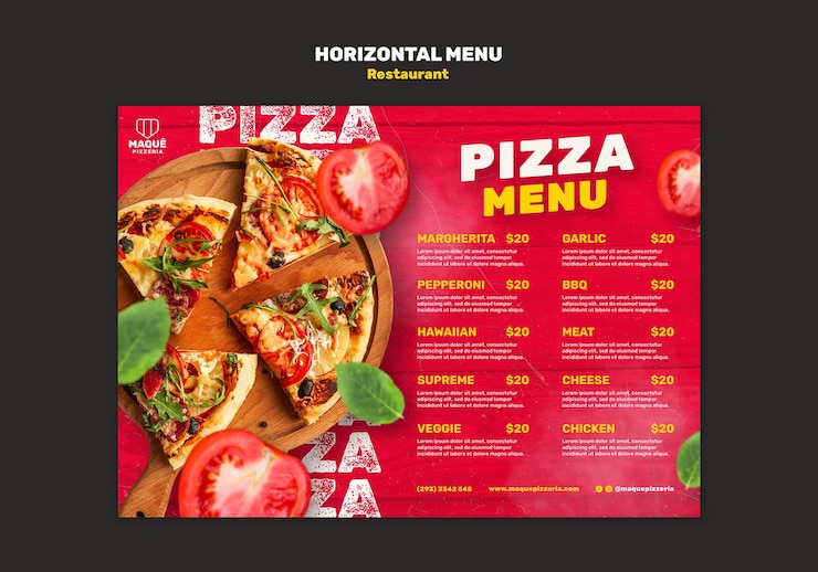 PSD modello di ristorante di cibo delizioso