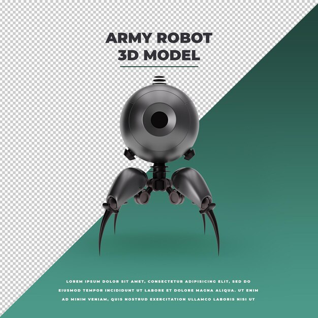 Modello di robot fantascientifico dell'esercito 3D