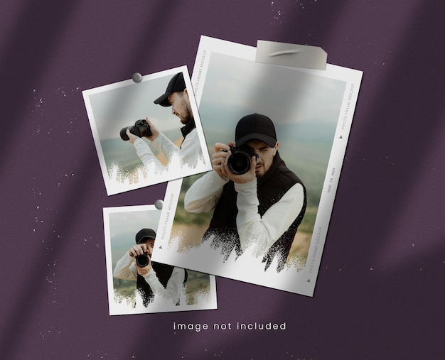 Modello di scheda fotografica elegante per la tavola dell'umore
