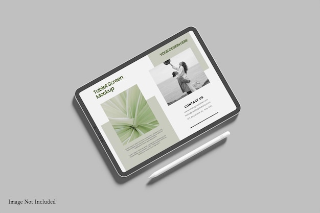modello di schermata del tablet
