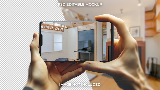 Modello di schermata di interior design in realtà virtuale