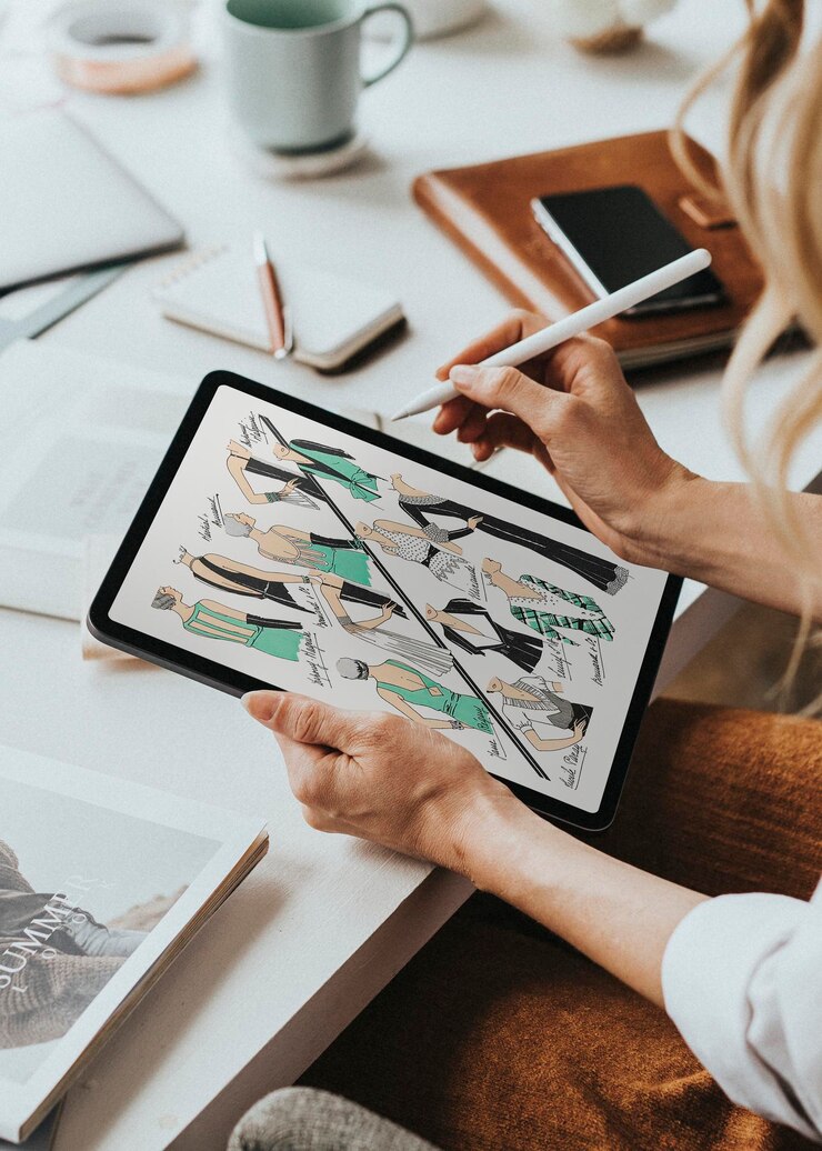 PSD modello di schermo tablet dispositivo digitale psd