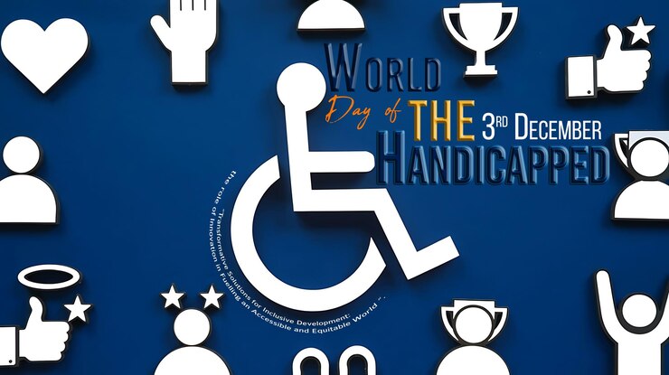 PSD modello di sensibilizzazione per la giornata mondiale dei disabili il 3 dicembre
