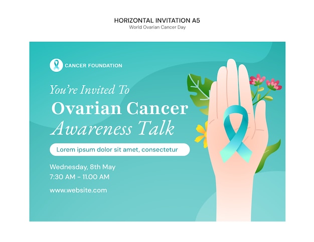 Modello di sensibilizzazione per la Giornata Mondiale del Cancro Ovarico