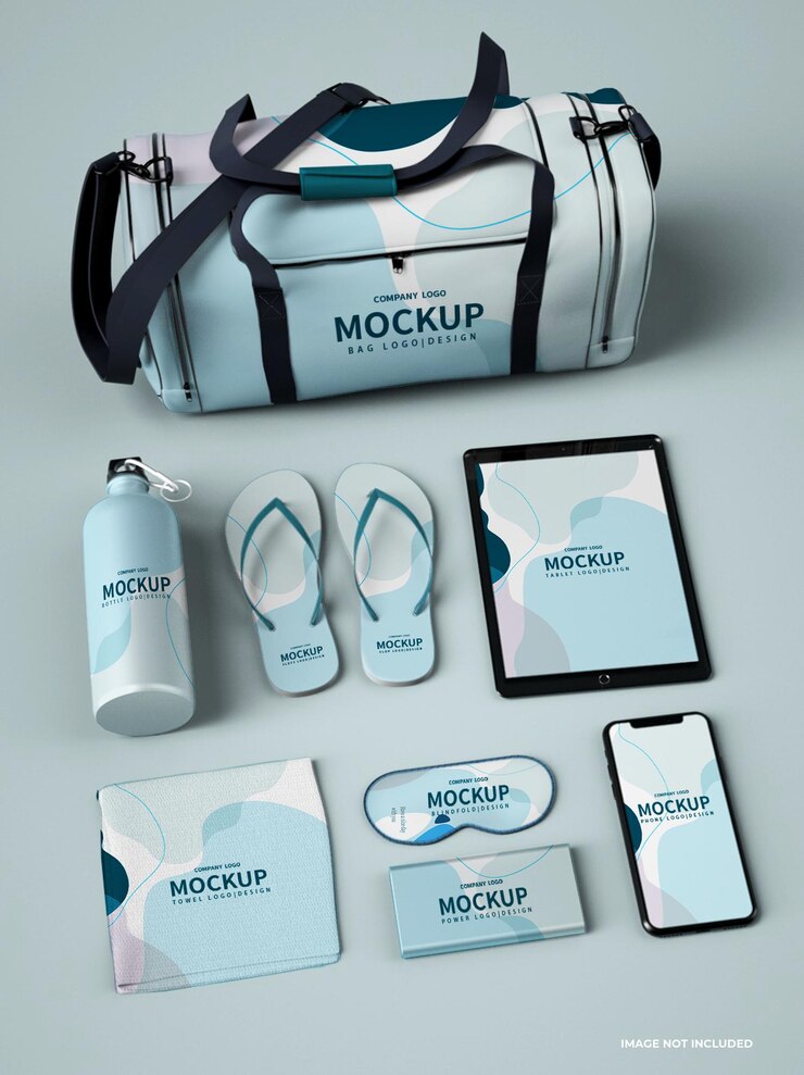 Modello di set di attrezzature sportive