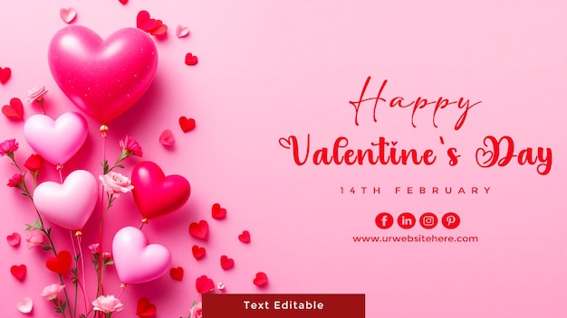 Modello di sfondo per la celebrazione della Festa di San Valentino
