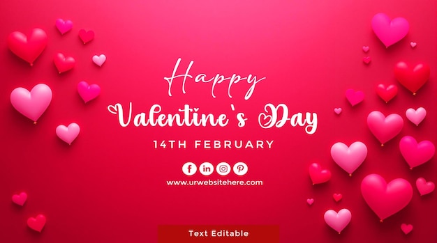 Modello di sfondo per la celebrazione della Festa di San Valentino