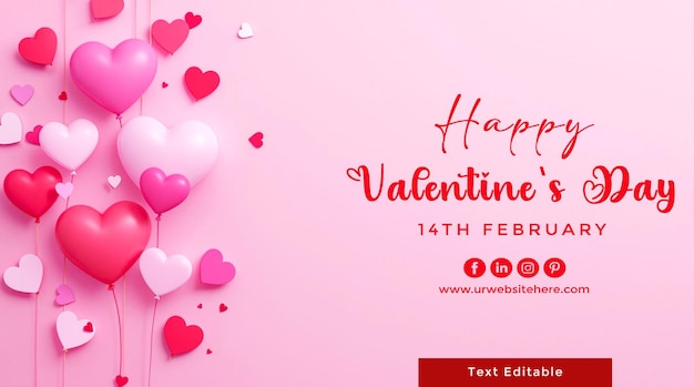 Modello di sfondo per la celebrazione della Festa di San Valentino