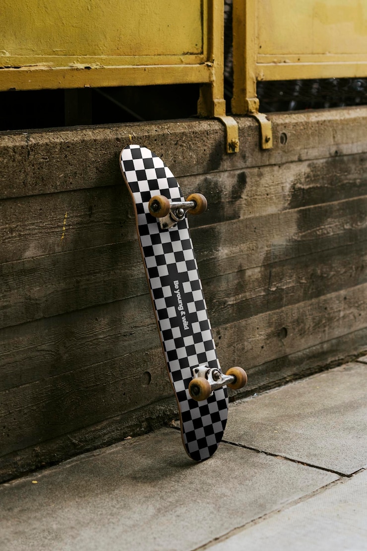 PSD modello di skateboard psd prodotto sportivo personalizzabile