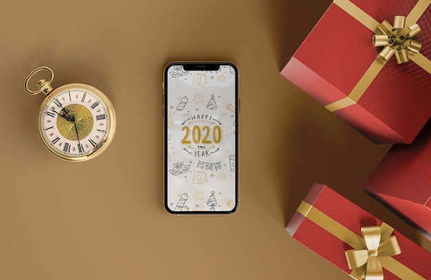 Modello di smartphone con regali