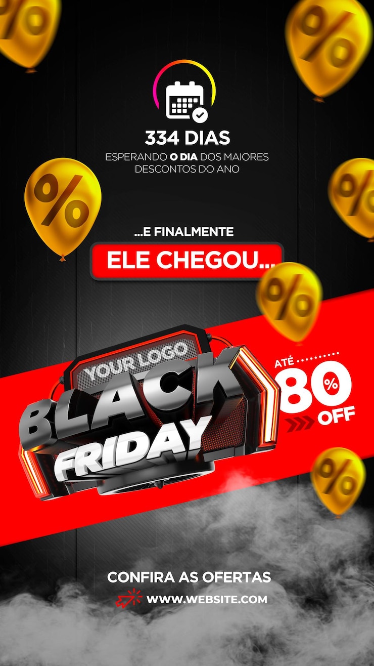 PSD modello di social media nelle vendite al dettaglio di promozione del prodotto del black friday portoghese