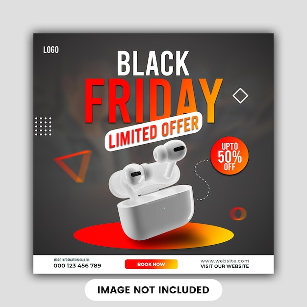 Modello di social media per il Black Friday