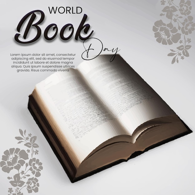Modello di social media per la Giornata Mondiale del Libro