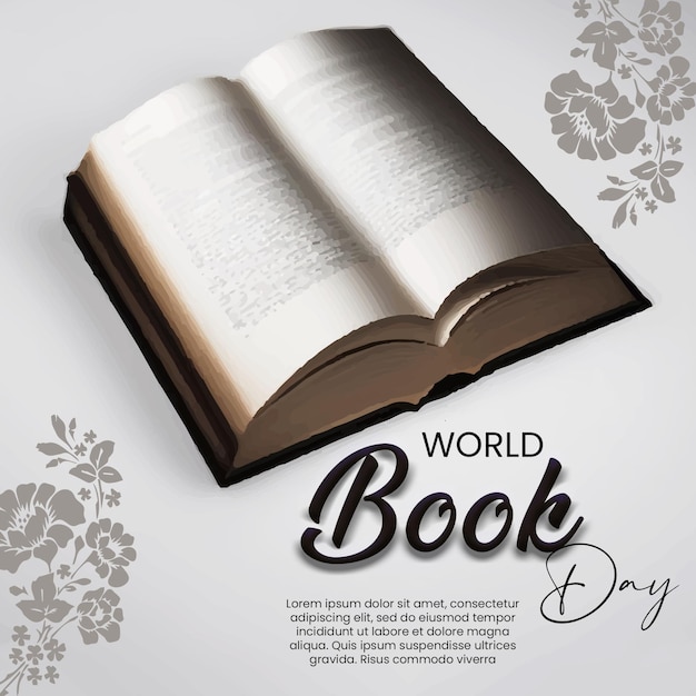 Modello di social media per la Giornata Mondiale del Libro