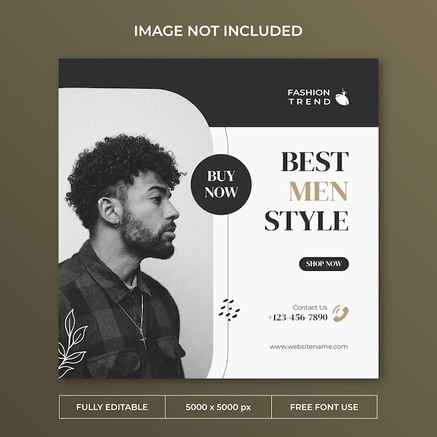 Modello di social media post instagram di tendenza della moda