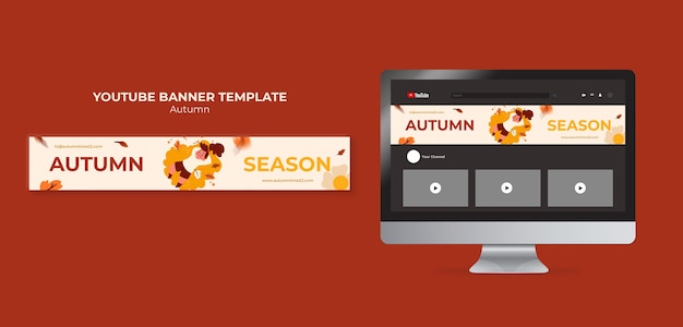 Modello di stagione autunnale design piatto
